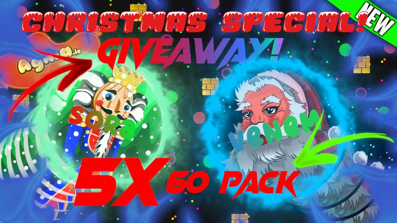 AGMA.IO BIG Christmas GIVEAWAY! Gigantic Powerup Destruction!