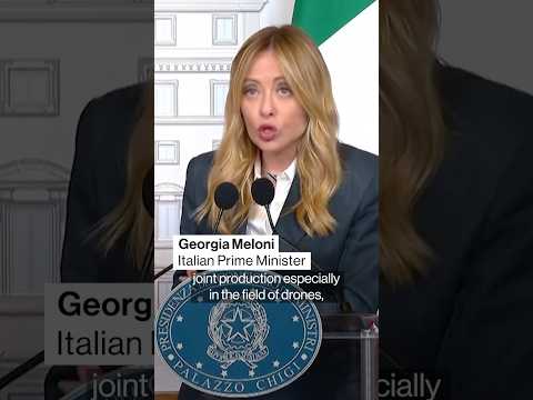 Video Meloni Says Italy Interested in Making Drones With Ukraine