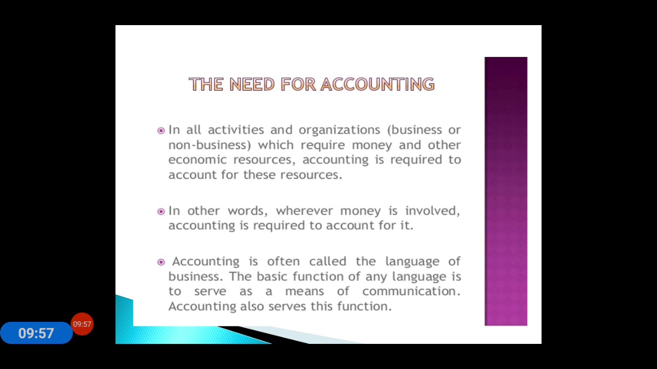 Meaning Of Accounting Feature YouTube
