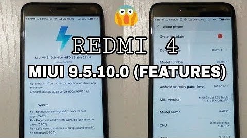 Redmi 4 - Miui 9.5.10.0 (Features) New Update Available ! Fix