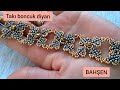 Boncuktan abiye bileklik.şık ve gözalıcı /stylish bracelet made of beads стильный браслет из бисера