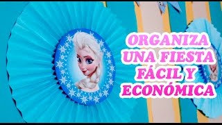 Ideas fáciles y económicas para fiesta de Frozen Disney |  Easy ideas for Frozen Disney party