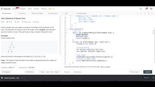 leetcode543  Diameter of Binary Tree-recursion