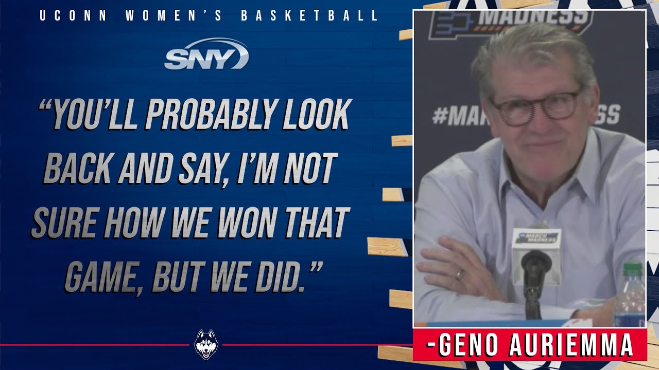 UConn vs UCF: Geno Auriemma: 'I'm not sure how we won that game, but we  did' | UConn Post Game | SNY - YouTube