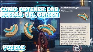 COMO OBTENER LAS 3 RUEDAS DEL ORIGEN - Acertijo | Genshin Impact