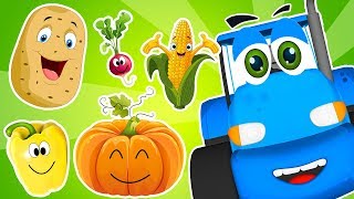 Tractors for Kids With Vegetables - Tractor Song for Kids