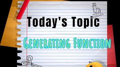 Generating functions || MGF || Chapter - 3 || Part - 1 || IFOA || IAI