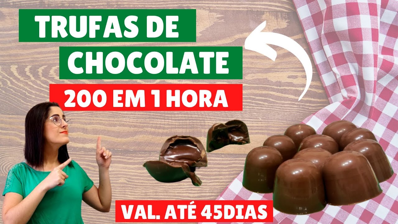 Trufa de chocolate 200 em 1h VALIDADE ATÉ 45DIAS