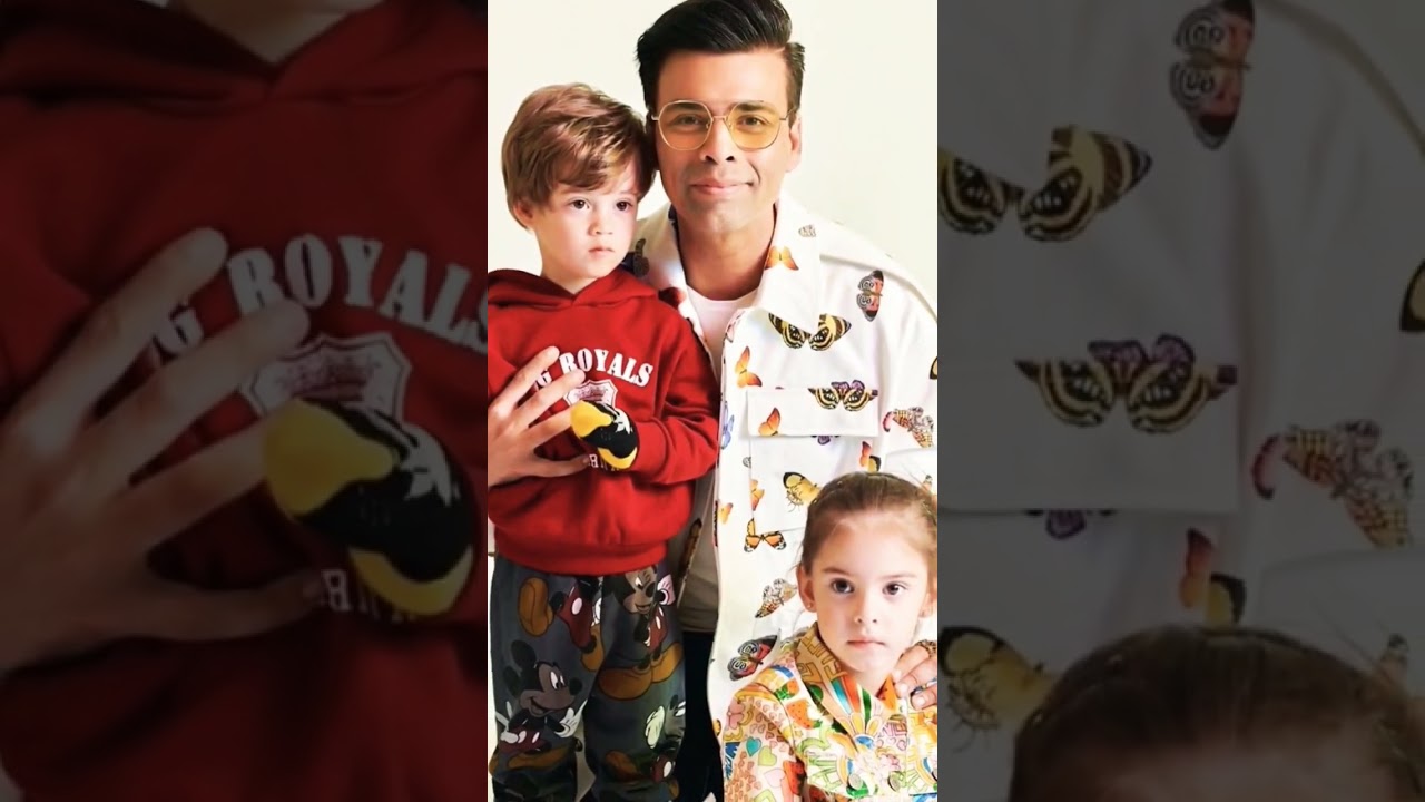 Famous Director Karan Johar with his cute twins Yash Ruhi & family❤👶