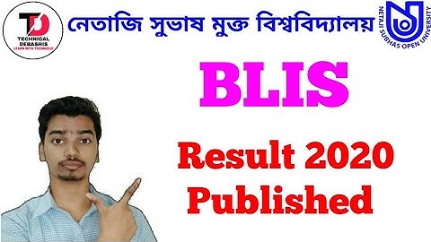 NSOU BLIS Result 2020 Published