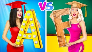 Zengin Popüler vs Fakir Çalışkan Öğrenci!RATATA COOL’dan Okulda Çalışkan Kızdan Popüler Kıza Dönüşme