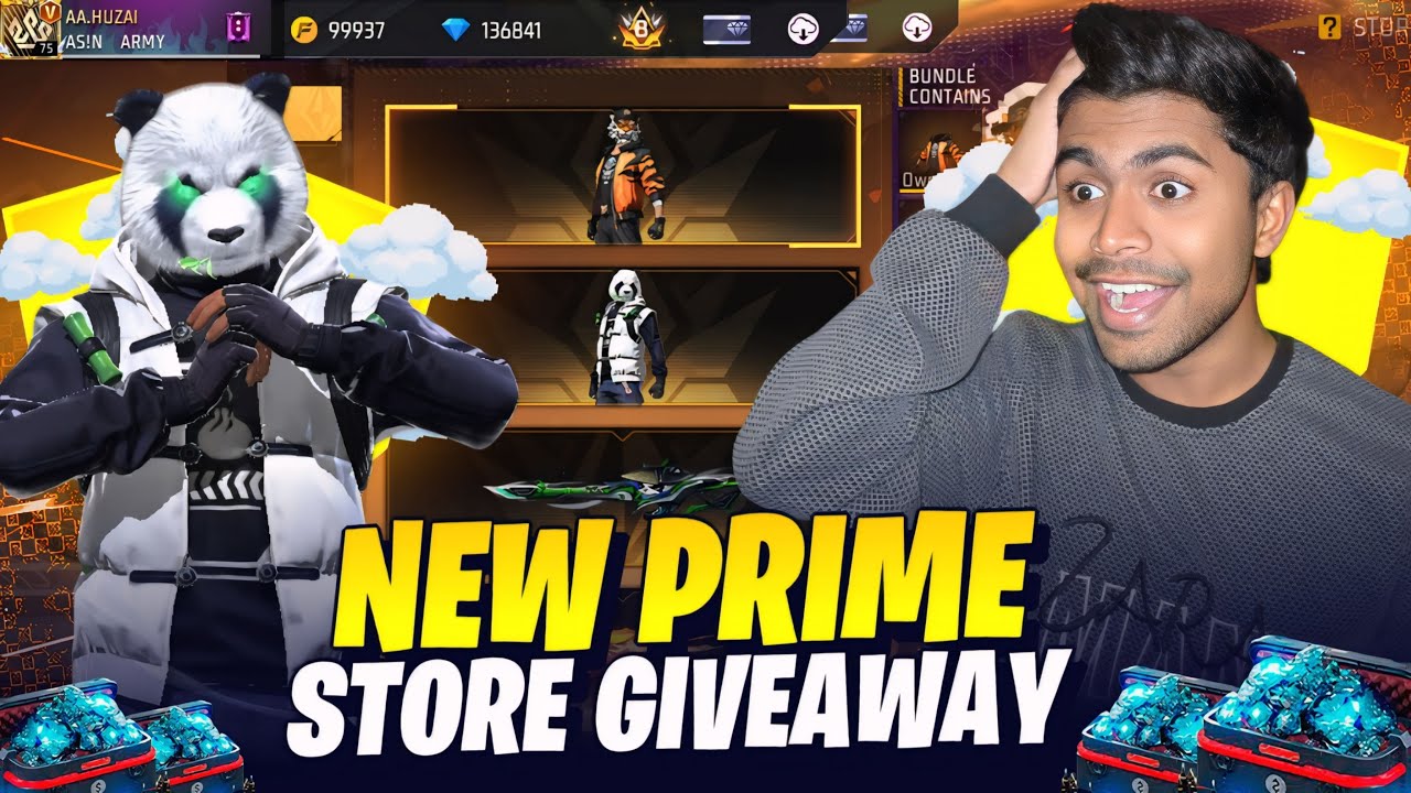 Prime Store Bundle Giveaway 🤯 Booyah = 10000 Diamonds !! Dum H Tho Aja  - Garena Free Fire 