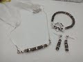 Minimalist Necklace, Earrings and Bracelet Using Products From Sam's Bead Box!
