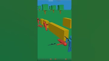 Blue army Vs red army 3d animation prisma