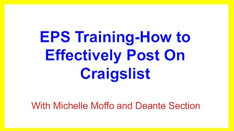 Email Processing System Training- How to Effectively Post On Craigslist