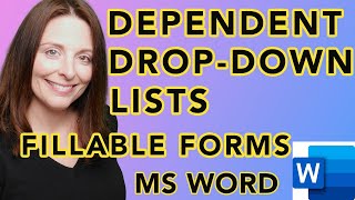 Create Dependent DropDown List in Word  Fillable Forms Microsoft Word