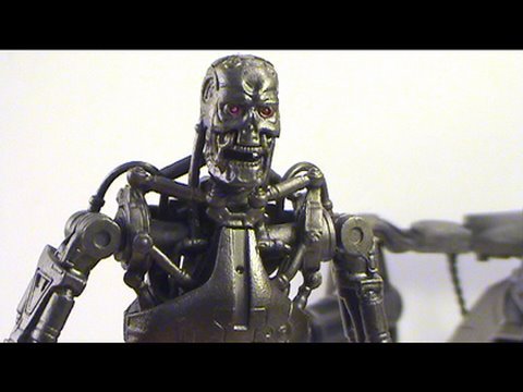 Video Review Of Terminator Salvation Movie Toy T 700 And T 1 Youtube
