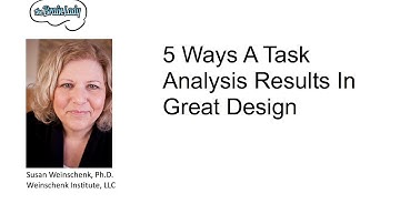 Web Design: Task Analysis for Great Design