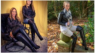 Attractive Shining Long Leather Comfortable Latax Thigh Highheel Overknee Boots Collection