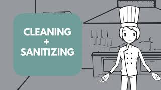 Cleaning and Sanitising a Cooking Area /How to clean and sanitise a kitchen (Food Safety Training)