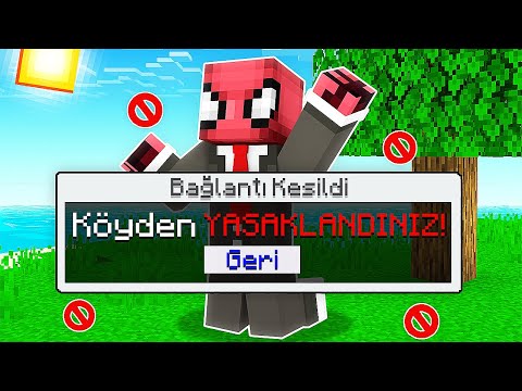 KÖYDEN YASAKLANDIM 🚫 - Minecraft