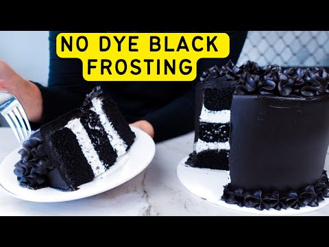 Creamy smooth black frosting that tastes amazing!