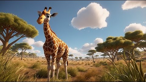 Giraffe Dance Party! | Fun & Fast Animation for Kids | Adorable Giraffe Running!