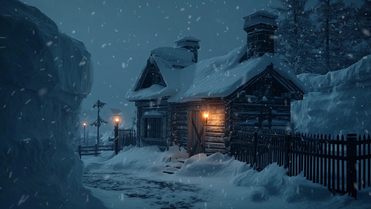 Winter Storm Ambience: Snowstorm & Wind Sound Effect for Deep Sleep| Deep Focus Blizzard Sounds