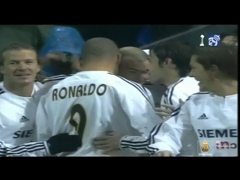 real madrid vs sevilla 2003/2004 5-1 ronaldo zidane beckham raul