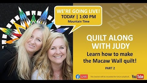 Macaw Wall Quilt Session - Part 2