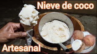 Como hacer nieve de coco (ARTESANAL) fácil, explicado desde cero.