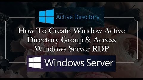 How To Create Window Active Directory Group & Access Windows Server RDP | adminCtrlX