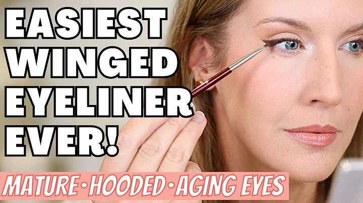 Quick Easy Winged Eyeliner Tutorial for Hooded, Aging, Downturned Eyes
