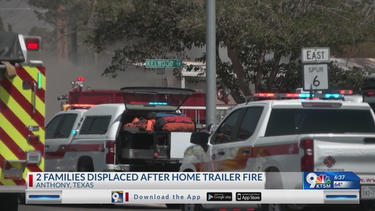 2 families displaced after home trailer fire - YouTube