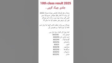 how to check 10th class result 2025/step by step guideline for all Punjab boards