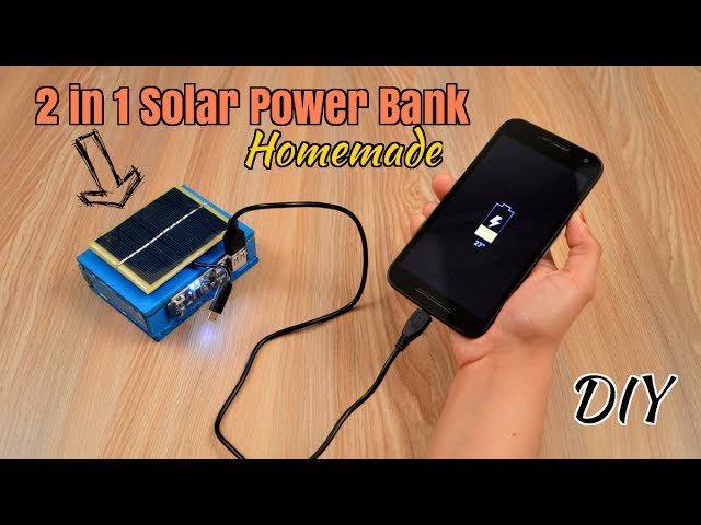 How to Make 2 in 1 Solar Power Bank from Scrap Laptop Battery