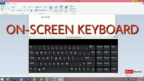 Onscreen Keyboard : Enable or Desable | How to use On-Screen Keyboard in Windows 8.1 | Bivu