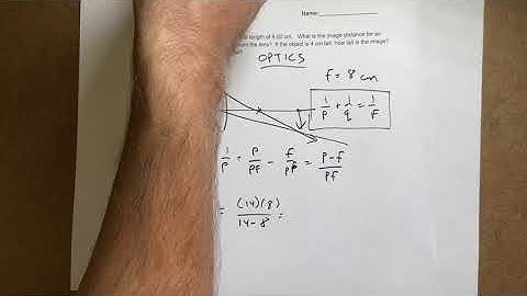 Finding the image location and height for a converging lens