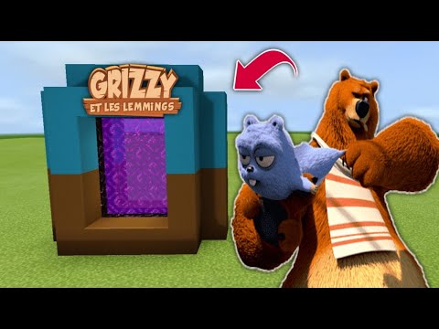 Membuat Portal Grizzy and the lemmings ~ Minecraft PE