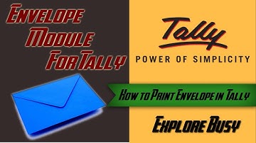 Envelope Module TDL for Tally....