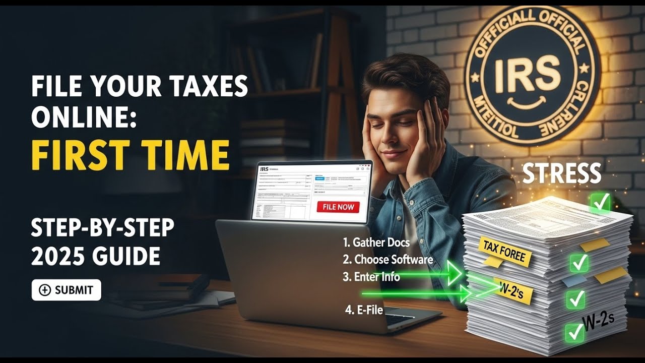 How to File IRS Taxes Online for the FIRST Time,  AS BEGINNER (Step-by-Step 2025)