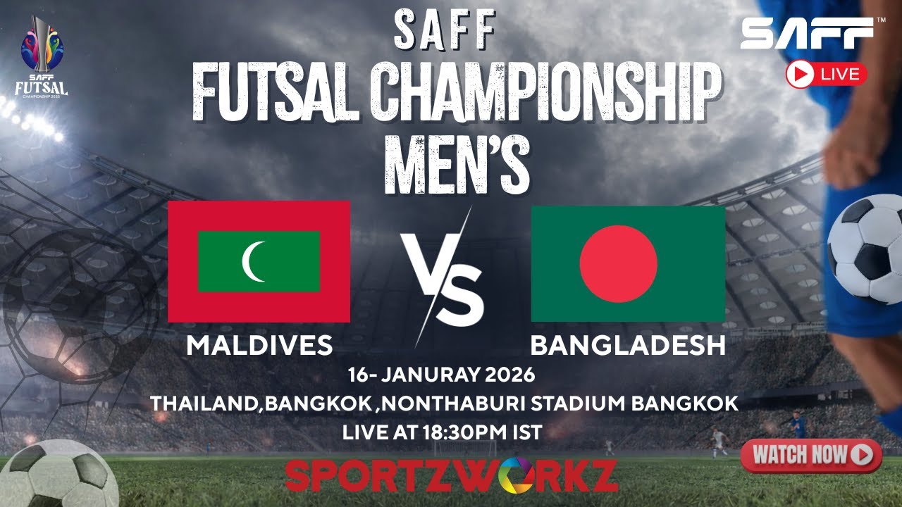 LIVE |SAFF Men’s Futsal Championship 2026 | Day 2 – Match 3 | Maldives vs Bangladesh