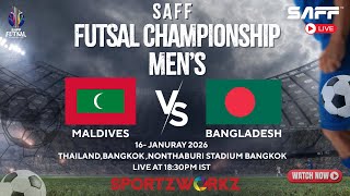 LIVE |SAFF Men’s Futsal Championship 2026 | Day 2 – Match 3 | Maldives vs Bangladesh screenshot 4