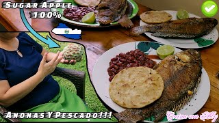 ✅ Disfrutando de la Cosecha de ANONAS Y un Delicioso PESCADO FRITO!