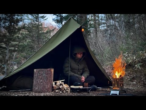 【ソロキャンプ】軍幕＆徒歩キャンプ　2024年のスタート