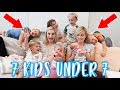 24 HOURS WiTH 7 KiDS UNDER 7 YEARS OLD! | Ellie And Jared