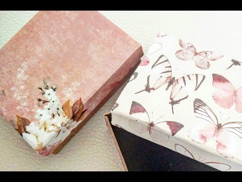 DIY come decorare scatoline in cartone - tutorial easy decor  - beebeecraft