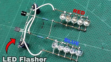 High Quality LED Flasher Using BC547 NPN Transistor | LED Flasher | Javier