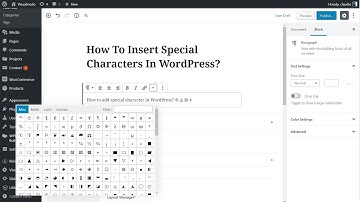 How to Add Special Character and Symbols In WordPress?