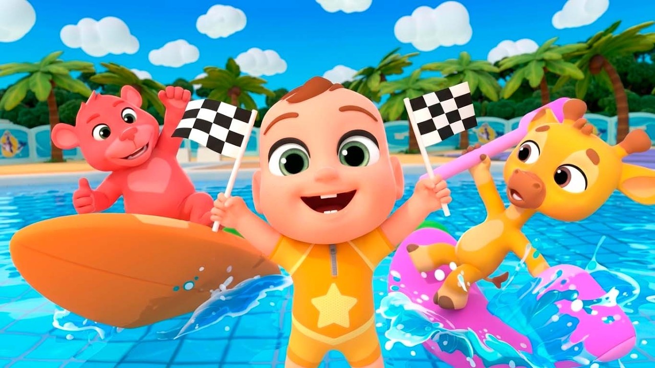 Splash Splash! Pool Games Song | Funny Nursery Rhymes - YouTube